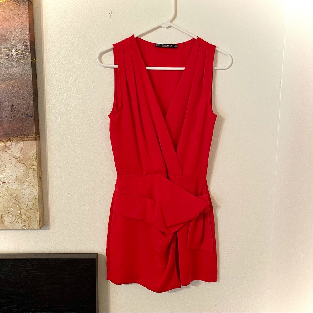 ZARA red hot romper